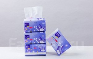 HELLOS Салфетки сухие СИРЕНЬ 5 слойные 80 шт м/упаковка