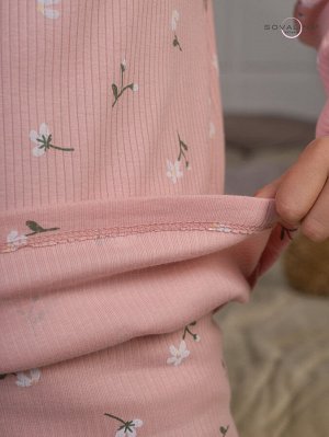 Пижама Питер лапша ромашки на розе
