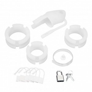 Белая клетка для пениса Silicone Small 2 in Cock Cage With Ball Divider