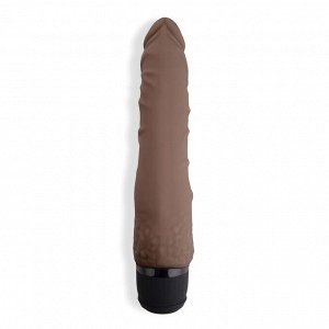 Коричневый вибромассажер 7" Realistic Vibrator - 20 см.