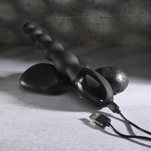 Черный анальный вибростимулятор Backdoor Baton - 24,1 см.