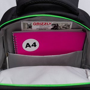 Легкий ранец Grizzly со светодиодной подсветкой для мальчика