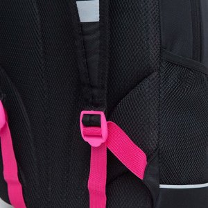 Рюкзак школьный с карманом для ноутбука 13", жесткой спинкой, двумя отделениями, для девочки