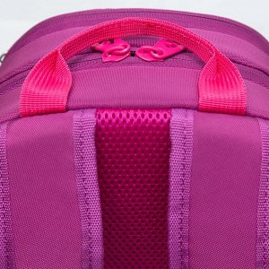 Рюкзак школьный с карманом для ноутбука 13", жесткой спинкой, двумя отделениями, для девочки