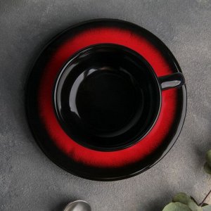Чайная пара Rosa rossa: чашка 200 мл, блюдце d=15,5 см