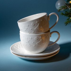 Фарфоровый чайный набор Nutcracker на двоих, чашки 300 мл