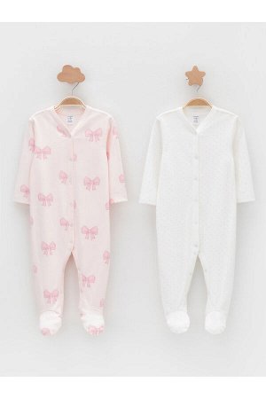 Набор комбинезон(Осень-Зима)+baby (бело-розовый Н095, молочный Н072.1)