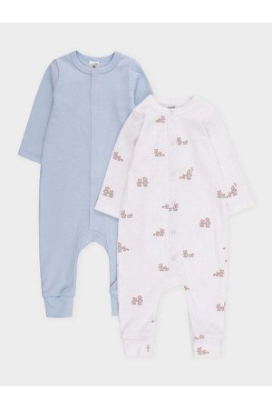 Набор комбинезон(Осень-Зима)+baby (серо-голубой 4106, молочный Н104)