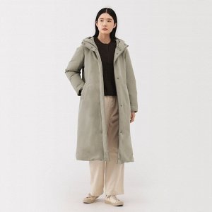MUJI – женское длинное водоотталкивающее пуховое пальто