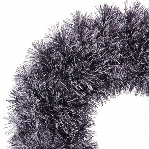 Венок декоративный TINSEL "Яркие переливы" 38 см, Графит