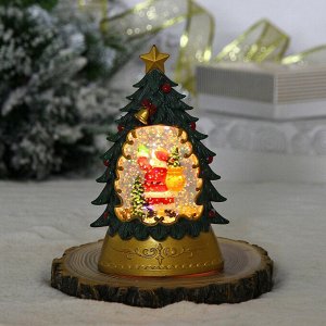 Сувенир с подсветкой "Лесная загадка - Дед Мороз" 9.3*5.3*14.6 см