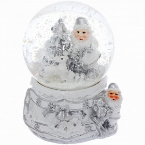 Сувенир Снежный шар "Белая сказка" 6.5*6.5*10 см (с подсветкой), микс