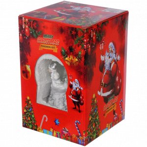 Сувенир Снежный шар "Снежные чудеса" 12.5*12.5*21 см (падающий снег, подсветка, музыка), микс