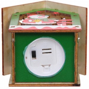 Сувенир с подсветкой "Новогодний домик" 9*7,5*12 см, микс