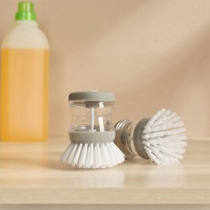 VETTA Щетка для посуды с мыльницей и дозатором, пластик, 8см