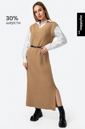 Женское вязаное платье оверсайз Happyfox