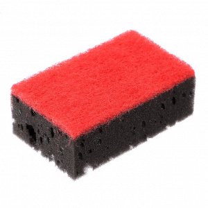 VETTA Набор губок для мытья посуды BLACK, 4 шт, 10,7х6,5x4 см, цветной абразив