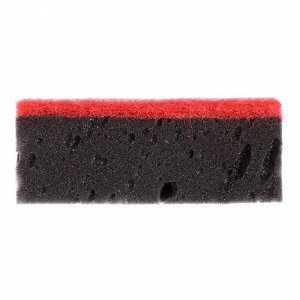 VETTA Набор губок для мытья посуды BLACK, 4 шт, 10,7х6,5x4 см, цветной абразив
