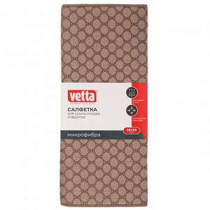 VETTA Салфетка для сушки посуды из микрофибры, "Узор", 38x50см, 210г/кв.м