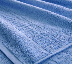 Махровое гладкокрашенное полотенце 70*140 см (Голубой)
