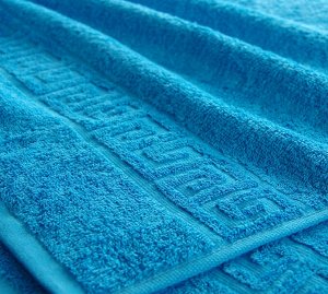 Махровое гладкокрашенное полотенце 70*140 см (Бирюзовый)
