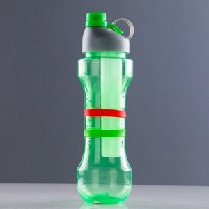 Бутылка для воды 650 мл, с силиконовыми вставками, микс