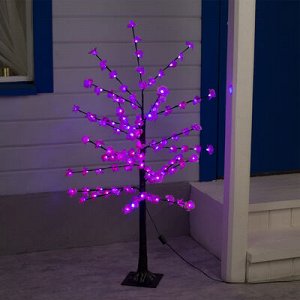 Светодиодный куст улич. 1,2 м, "Цветы", 120 LED, 220V, РОЗОВЫЙ