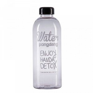 Бутылка для воды "Enjoy handa detox", 1000 мл, прозрачная, 8х8х22 см