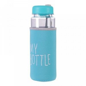 Бутылка для воды "My bottle", 500 мл, в чехле, крышка винтовая, микс, 6.5х6.5х19 см