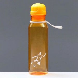 Бутылка для воды "Футбол", 750 мл, спортивная, оранжевая, микс 7.5х23.5 см