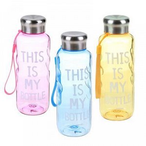 Бутылка для воды "This is my bottle", 650 мл, питьевая, микс, 7.5х21 см