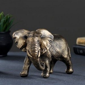 Фигура "Слон африканский" бронза 18х9х13см