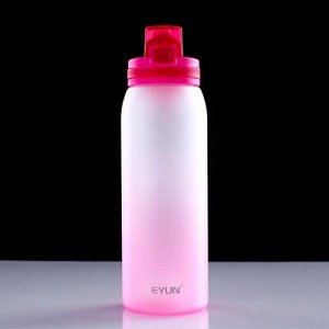 Бутылка для воды 850 мл, матовый градиент, 23х7 см, микс