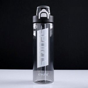 Бутылка для воды 700 мл, sports, с мерной шкалой, 25х7 см, микс