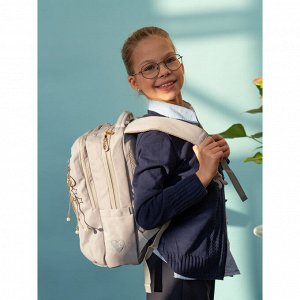 Рюкзак школьный с карманом для ноутбука 13", двумя отделениями, анатомической спинкой, для девочки
