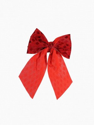 Ёлочные игрушки 2 шт. «Зимнее волшебство. Бант» пластик, 12x11 см, красный