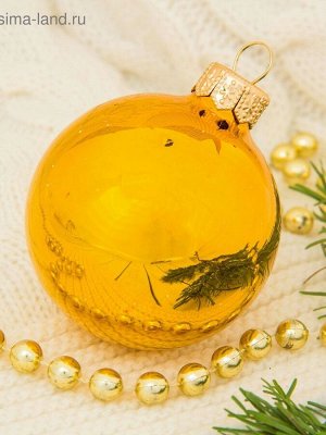 Ёлочные игрушки 5 шт. «Волшебство», шары новогодние, d=6 см