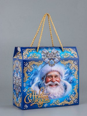 Коробка подарочная новогодняя, складная «Царские узоры» 23x10x23 см