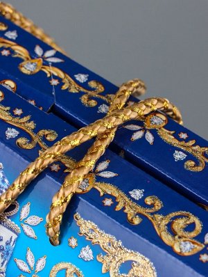 Коробка подарочная новогодняя, складная «Царские узоры» 23x10x23 см