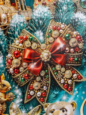 Коробка подарочная новогодняя, складная «МалаХит» 23x10x22 см