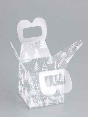 Коробка подарочная новогодняя складная ПВХ «Новый год» 5x5x5 см
