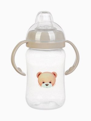 Поильник - непроливайка Baby Bear с силиконовым носиком, 270 мл., бежевый Mum&amp;Baby