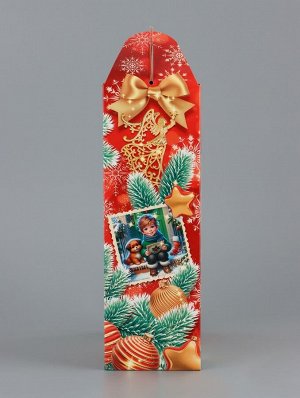 Подарочная коробка новогодняя «Серафимчики», для сладких подарков, 17x7x25.5 см