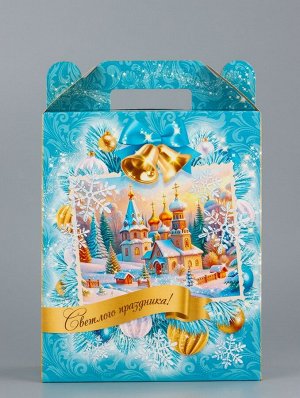 Подарочная коробка новогодняя «Светлый праздник», 17x7x25.5 см