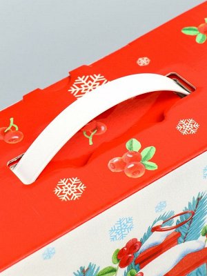 Подарочная новогодняя коробка «Открытка» 23.5x10x30.5 см