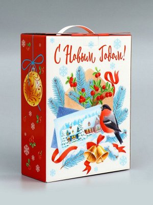Подарочная новогодняя коробка «Открытка» 23.5x10x30.5 см
