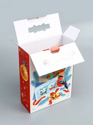 Подарочная новогодняя коробка «Открытка» 23.5x10x30.5 см