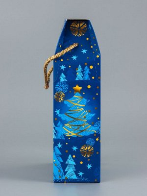Коробка подарочная новогодняя, складная «Снегири» 17.3x7x23.5 см