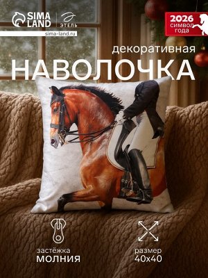 Наволочка декоративная «Этель. Грация», 40x40 см, велюр