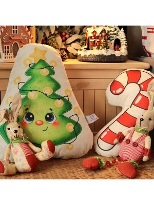Подушка Этель «Candy cane» 28x36 см, 100 п/э, велюр